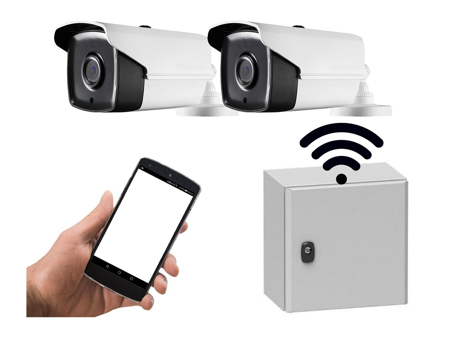 2 Camera 4G Remote Site CCTV System