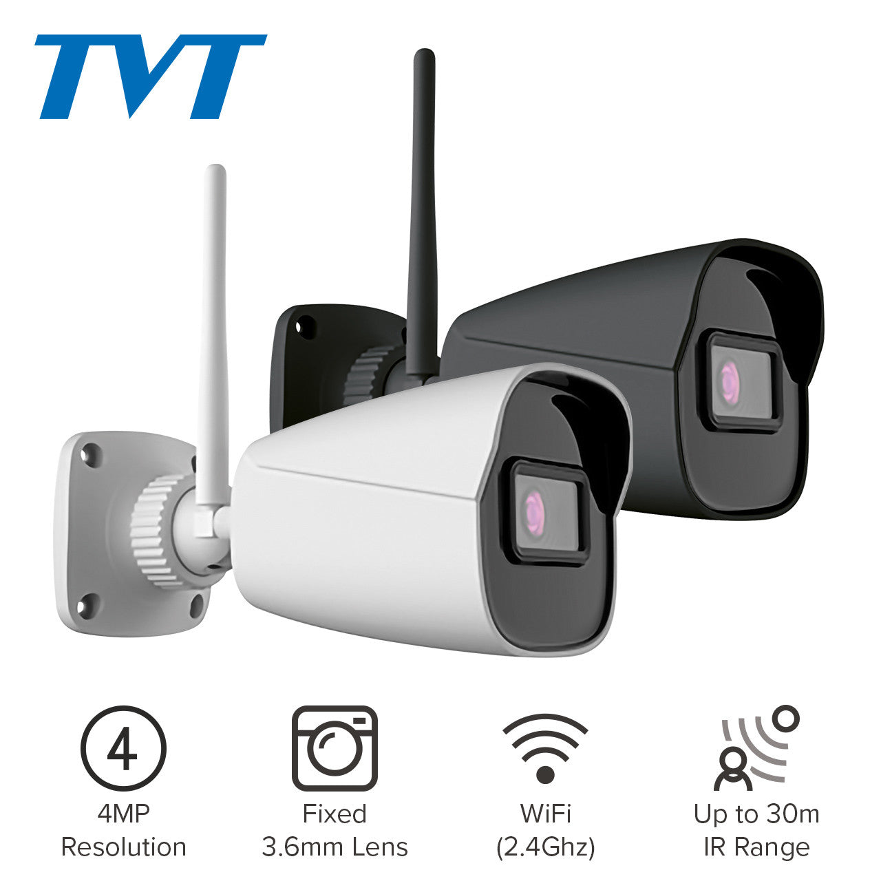 TVT IP 4MP WiFi BULLET Camera 3.6mm lens