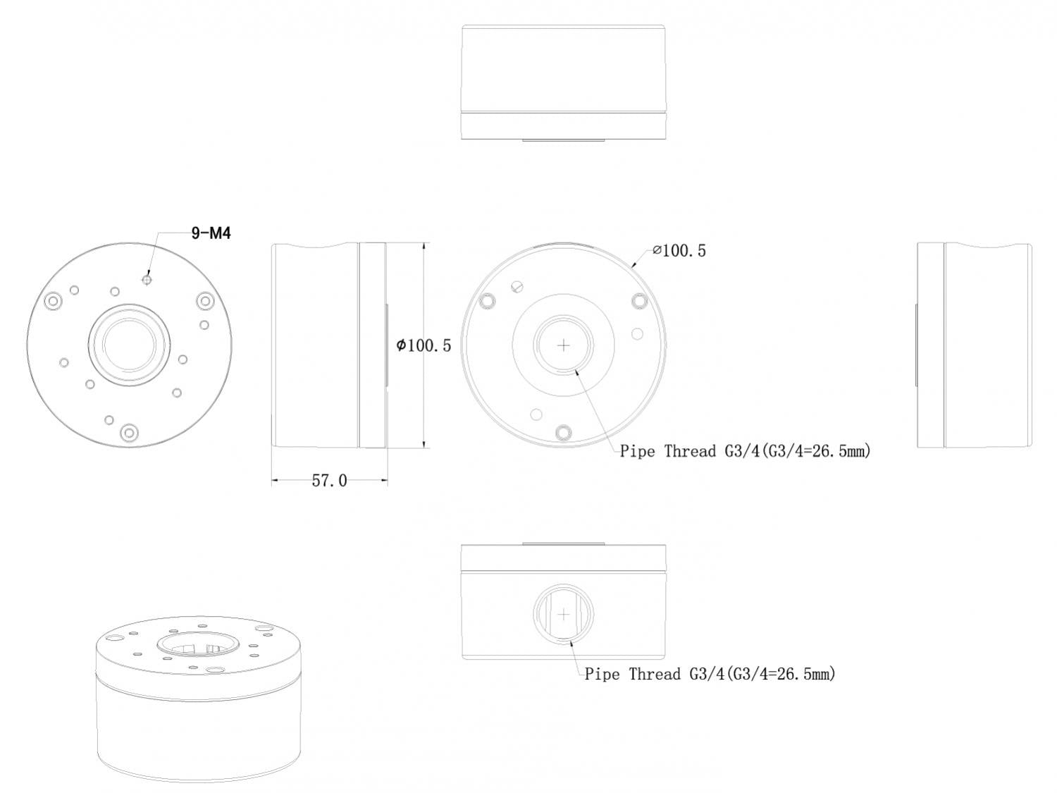 Gamut Bullet CCTV Camera Junction Box