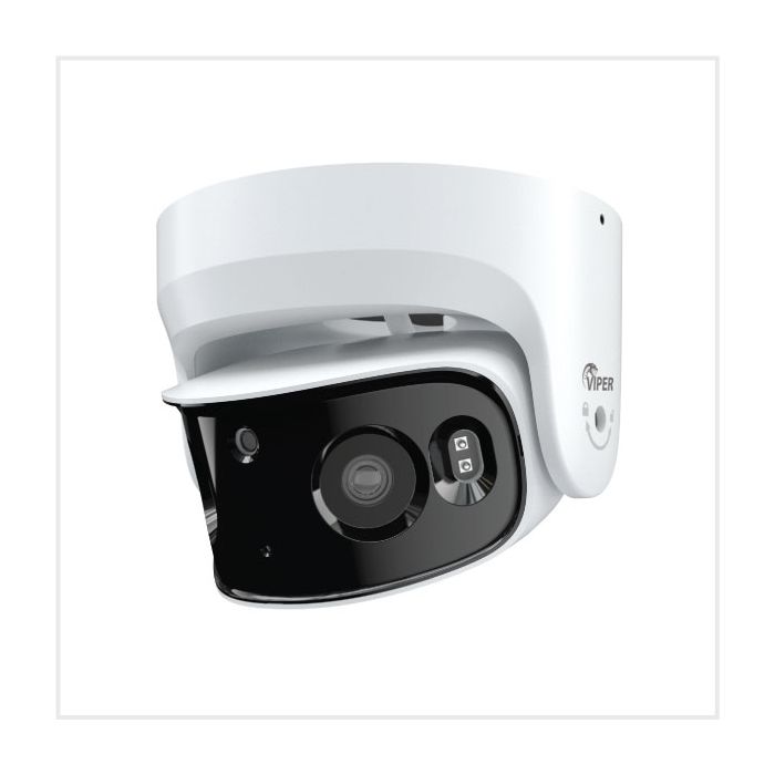 180° Panoramic Full-Colour 8MP/4k IP Turret Camera - 20M White Light