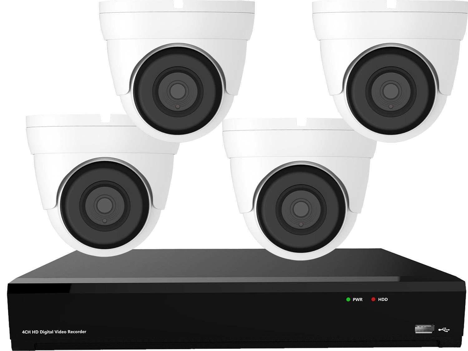 Gamut 8MP IP 4 Turret Camera CCTV System