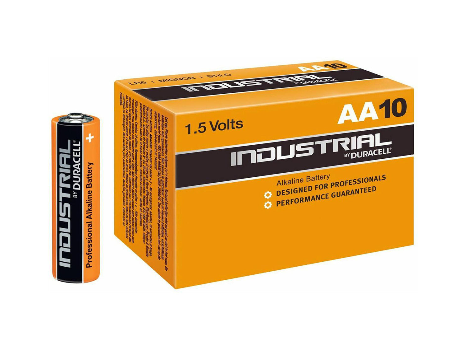 Duracell Industrial Alkaline AA Batteries 10 Pack