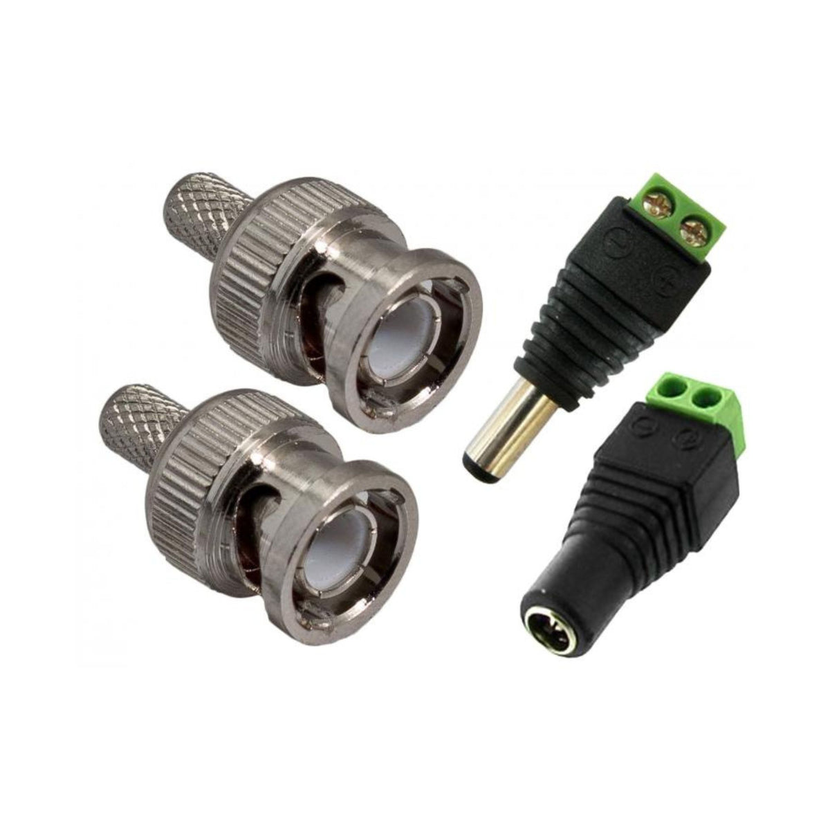 1 Camera Connector Kit for RG59 Cable BNC Crimp and DC Power Fittings